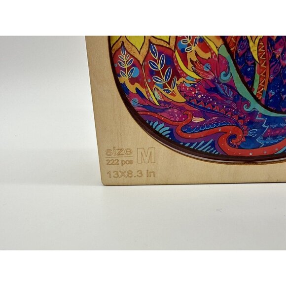 Wooden Jigsaw Puzzle Alluring Fox Rainbow Odd Shapes Complex Pieces READ - Picture 4 of 15